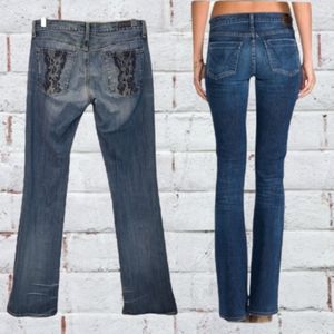 C of H Kelly decorated low rise bootcut jeans